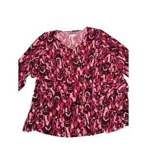 Susan GraverTop Size 2X Multi Colored Print Layers